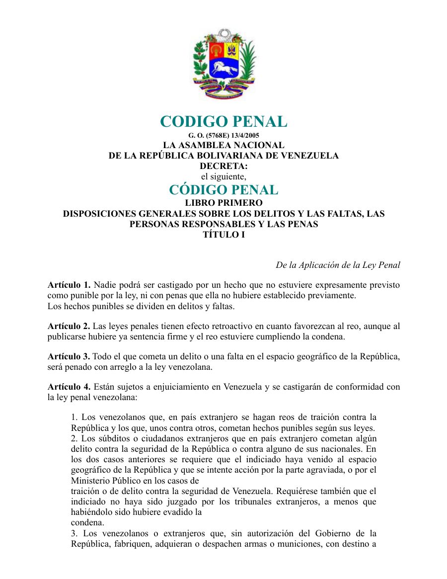 Vista previa — Código Penal