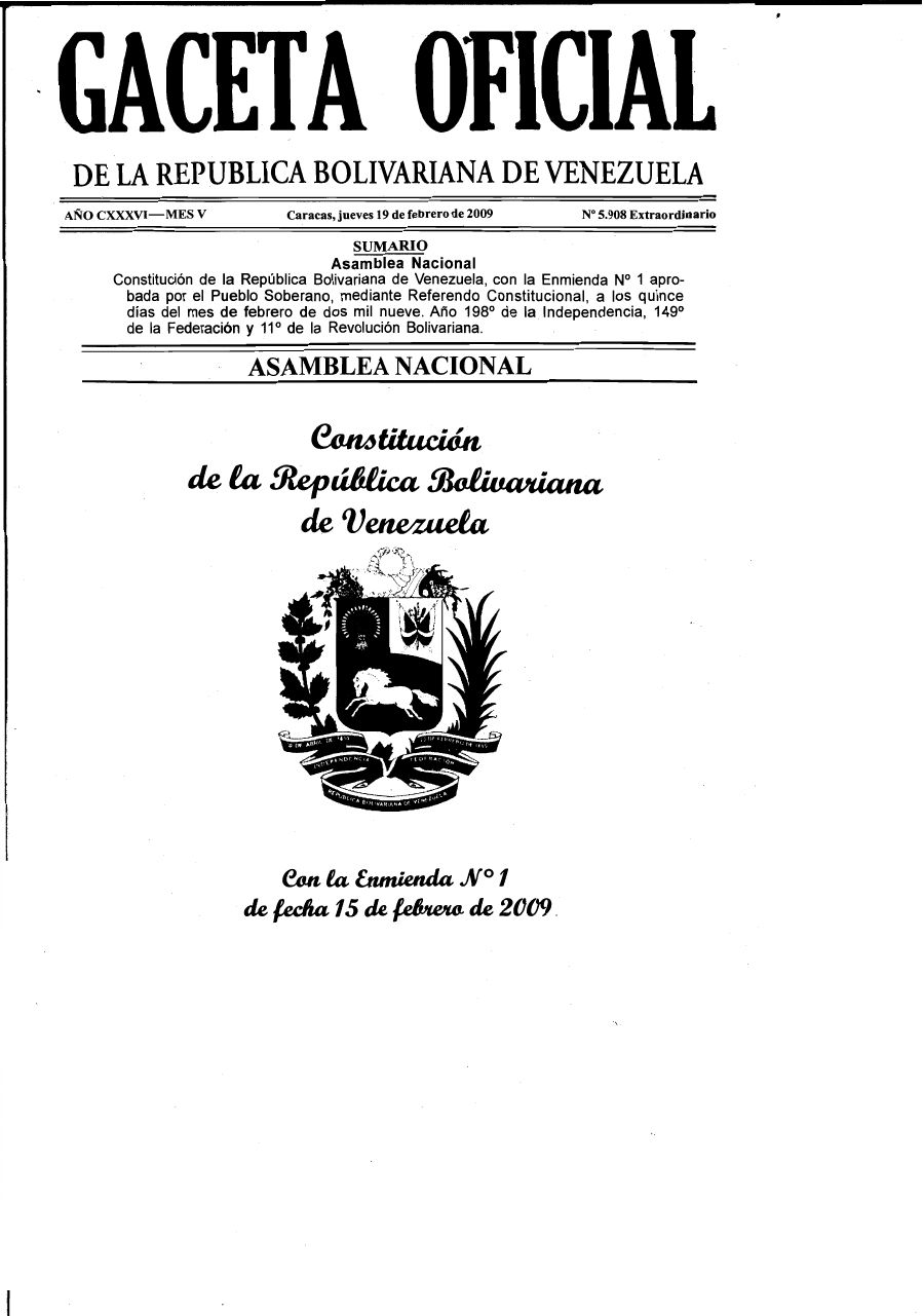 Vista previa — Constitución de la República Bolivariana de Venezuela
